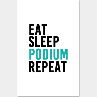Eat, Sleep, Podium and Repeat (Mercedes Edition) Posters and Art